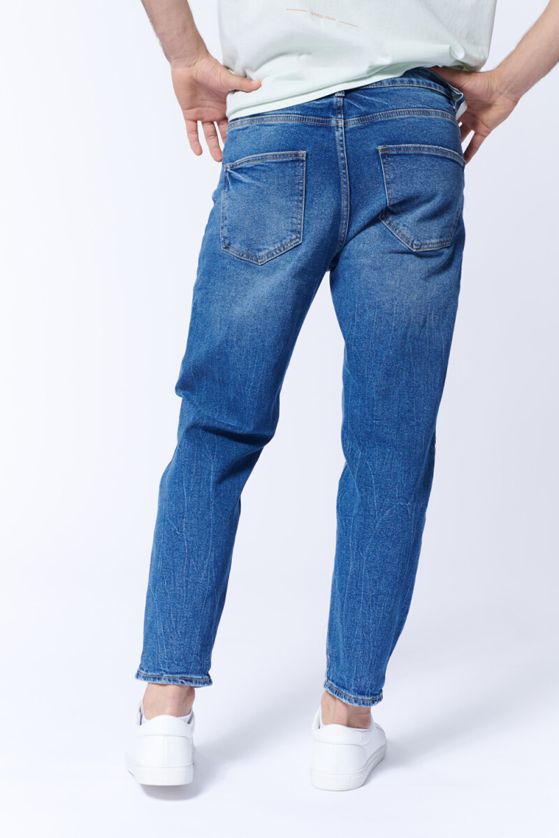 Pantalón de jean slim taper Azul Medio