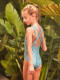 Bañador Estampado Flores Azul Claro