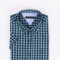 Camisa m/c cuadros verde/azul