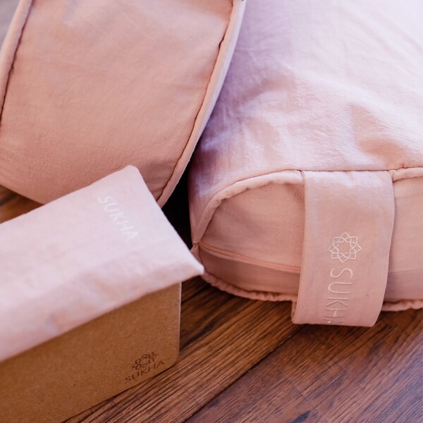 Bolster Rectangular Para Yoga Sukha Rosa