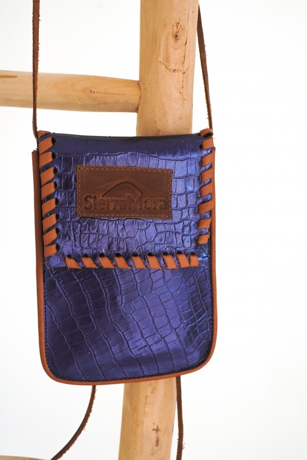 Cel Bag Crocco Shinny Blue