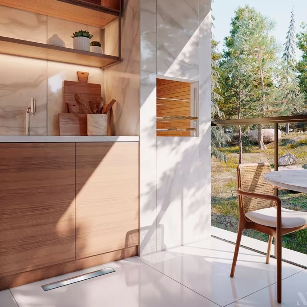 NOVII Receptaculo pvc c/sifon tapa acero pulido 75cm perforada Novii Receptaculo Pvc C/sifon Tapa Acero Pulido 75cm Perforada