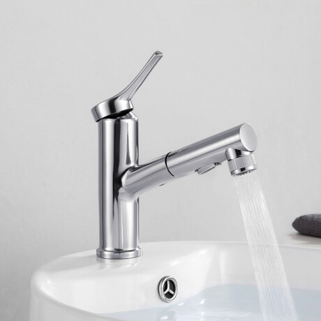 Griferia De Lavatorio Bajo Con Flexible En Terminacion Cromo 000