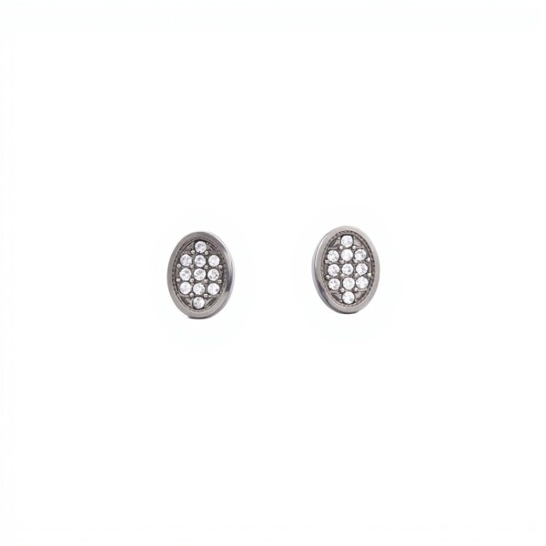 Caravanas Oval-Plata 925-Piedra Zirconia-CA3167 conpiedra