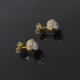 Caravanas En Oro 18K De 2 Tonos Y Brillantes Caravanas En Oro 18K De 2 Tonos Y Brillantes
