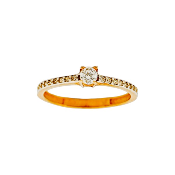 Anillo-Oro bajo-Piedras circonias-AN8028 conpiedra