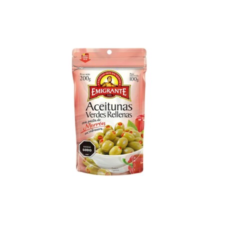 ACEITUNAS VERDES RELLENAS CON MORRÓN 200G ACEITUNAS VERDES RELLENAS CON MORRÓN 200G