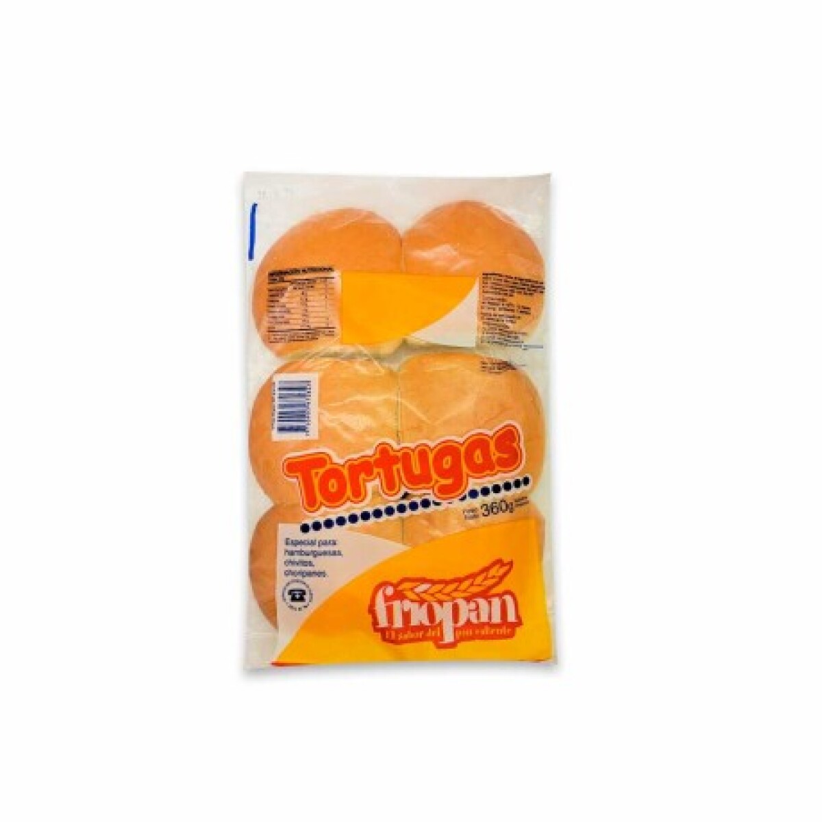 TORTUGAS PAN HAMBURGUESA X 6 