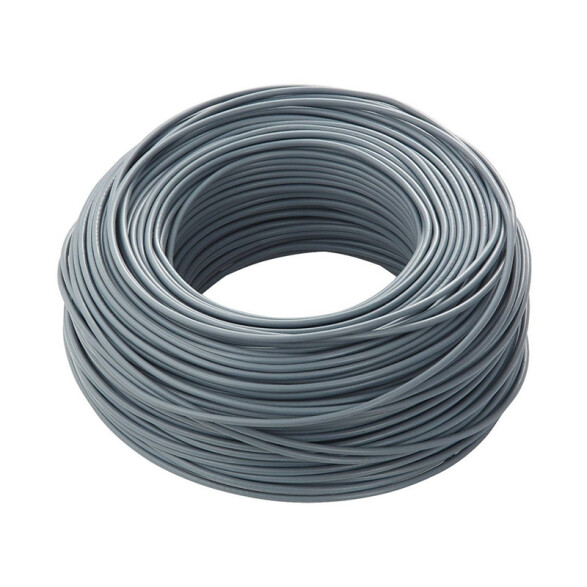 Cable bajo plástico gris 2x6mm², mayor a 100 mt. N04330