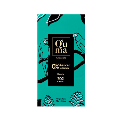 Chocolate Canela 70% Cacao Sin Azúcar Añadida 70 g Quma Chocolate Canela Quma