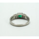 Anillo De Platino Con Esmeralda Y Brillantes Baguettes Anillo De Platino Con Esmeralda Y Brillantes Baguettes