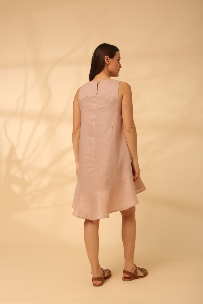 VESTIDO FOLK Rosa Viejo