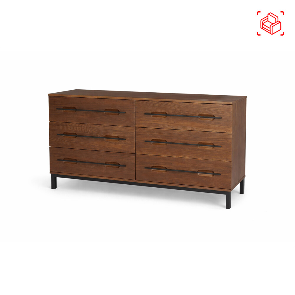 COMODA 6 CAJONES MADERA MARRON WILLOW
