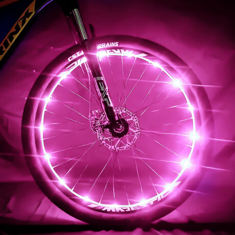 Tira Cinta De Luces LED Neón Para Ruedas De Bicicleta Rosa
