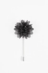 Prendedor flor tela negro