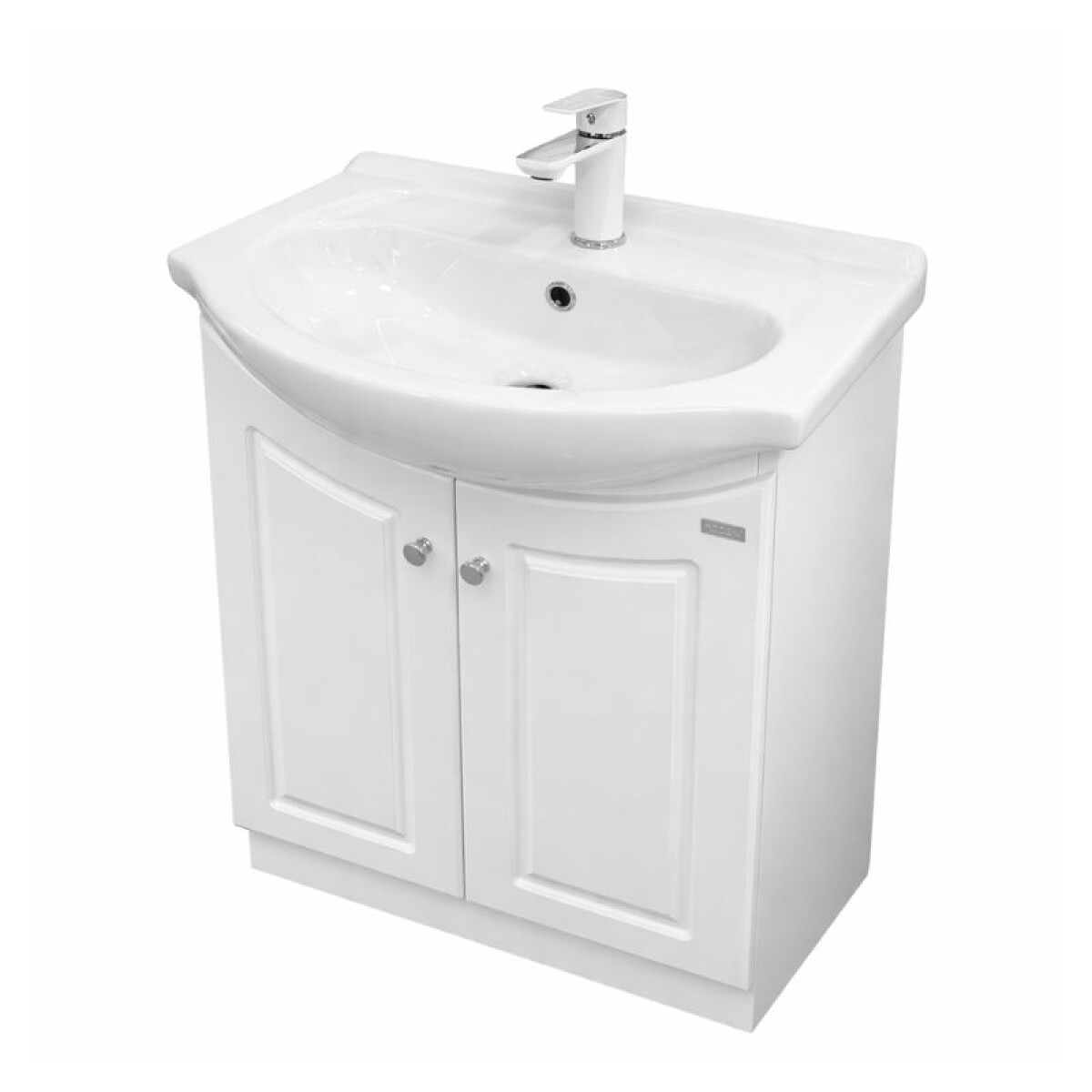 MUEBLE DE BAÑO 60 X 46 CM CON MESADA DE LOZA - BLANCO 