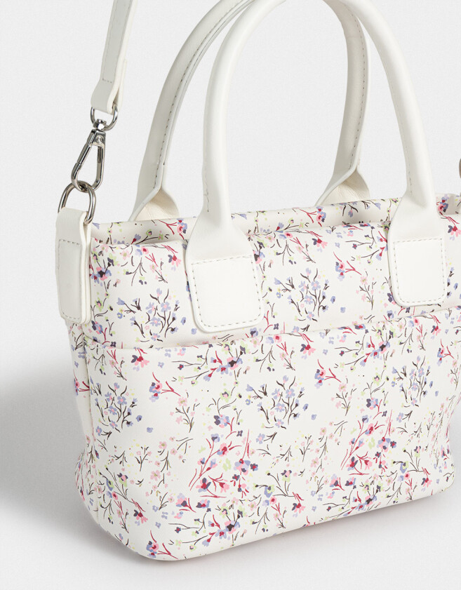 City Cartera Mini City Con Charm - Estampado Flores