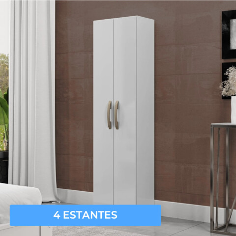 Armario Ropero Multiuso 2 Puertas 170 x 46,2 x 28,5 cm - MDP - Blanco Armario Ropero Multiuso 2 Puertas 170 x 46,2 x 28,5 cm - MDP - Blanco