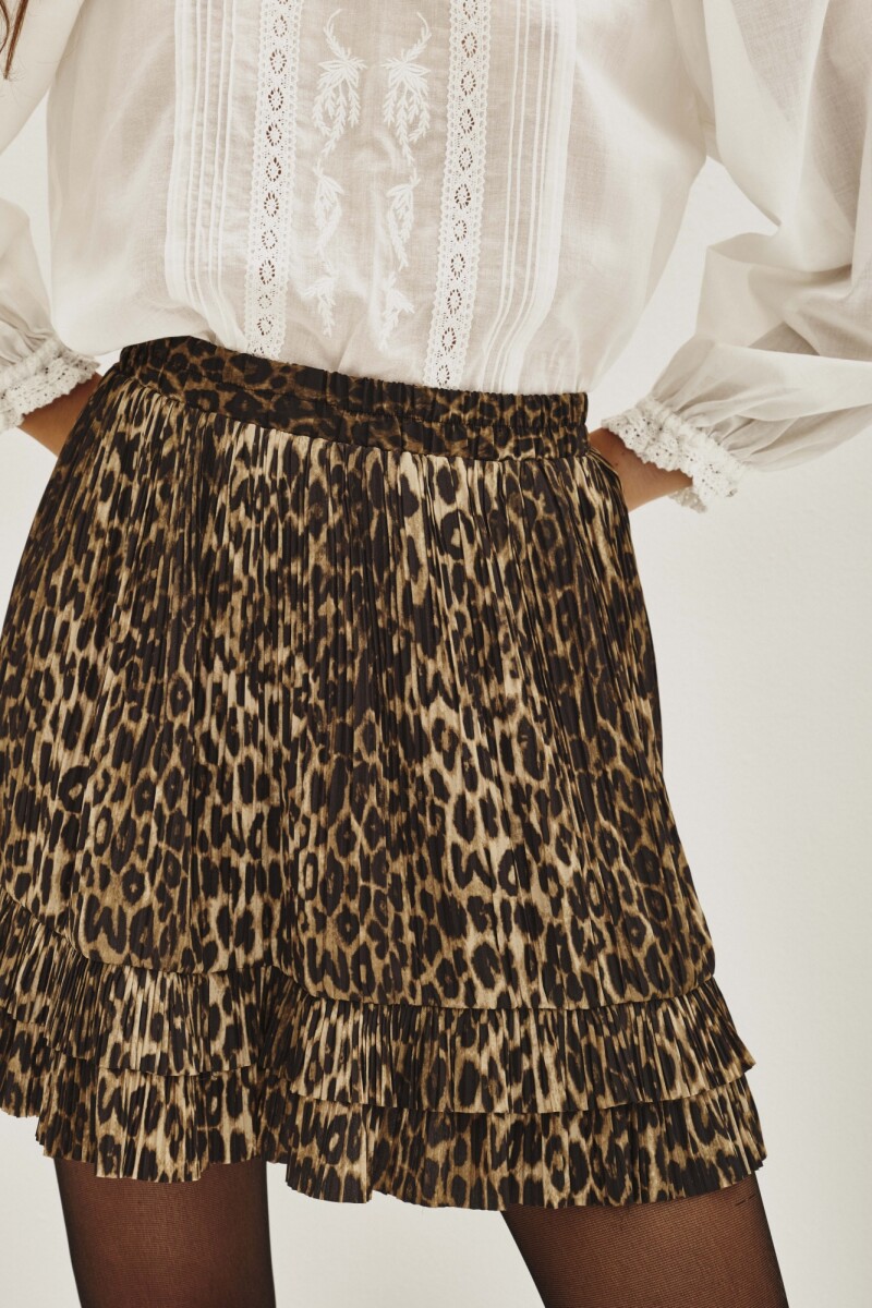 Falda Pleats Wild Negro