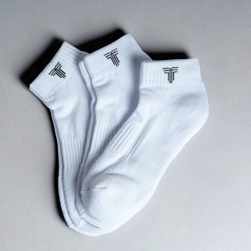 Medias Tripack Soquete Unisex Blanco