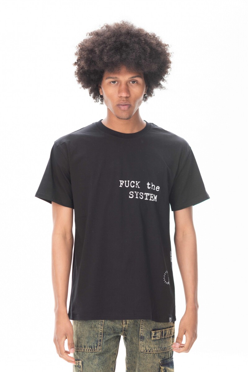 Remera System Negro