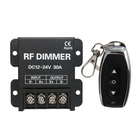 DIMMER PARA CINTA LED 12V24V 30A CON CONTROL REMOTO- 006 Dimmer para Cinta LED 12-24V con Control Remoto