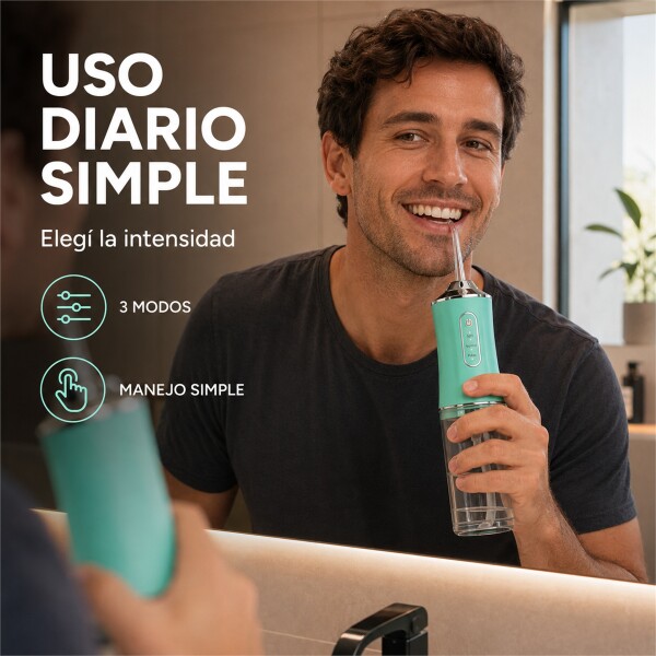Irrigador Limpiador Oral Bucal Dental Brackets Profesional Verde