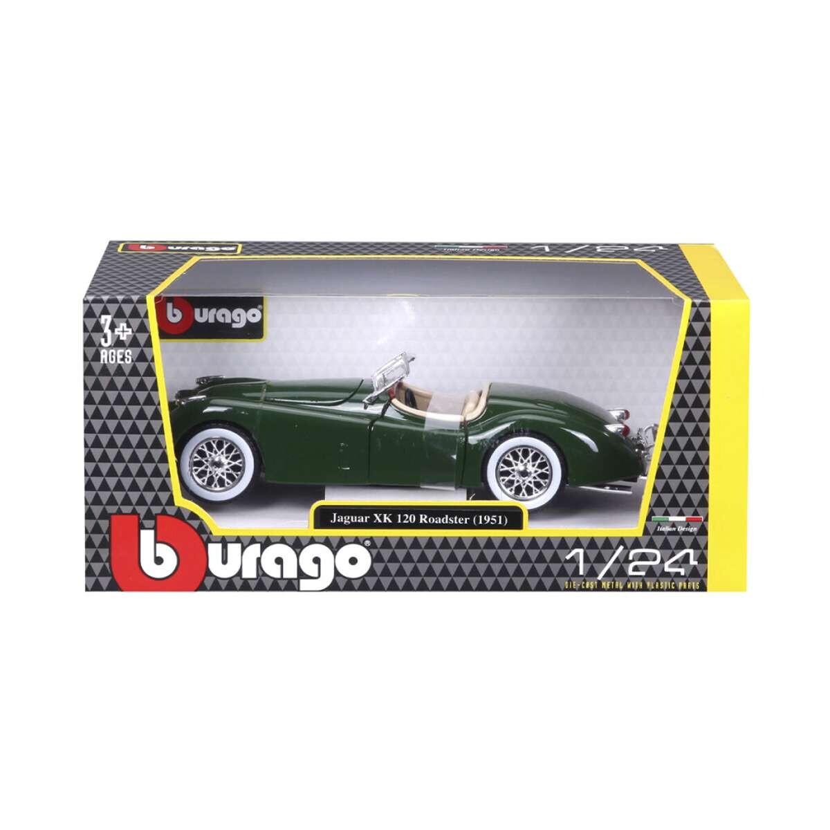 Auto De Colección Bburago Jaguar Xk 120 - Roadster Año 1951 Escala 1:24 
