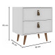 Mesa De Luz Cabecera Padua Nordica Cajones Dormitorio Blanco