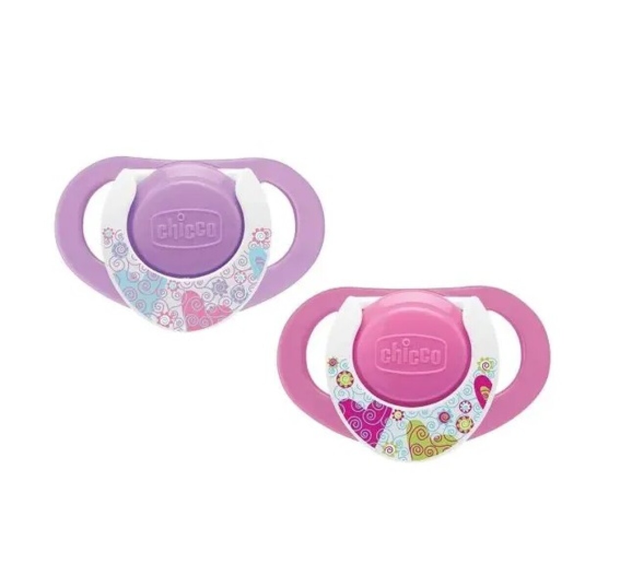 Set x2 chupetes chicco 12 a 36m - rosado 