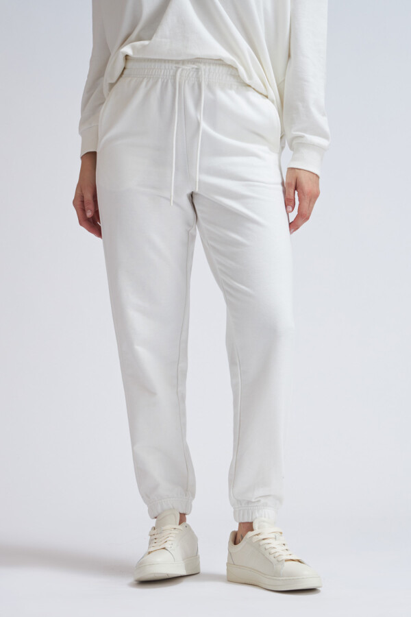 Pantalón deportivo jogger Crudo