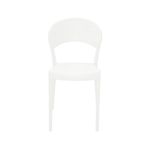 Silla apilable blanca "SISSI" respaldo cerrado -TRAMONTINA TD0630
