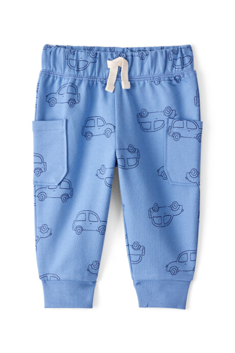 Set dos piezas de algodón, pantalón y body, diseño autos Set dos piezas de algodón, pantalón y body, diseño autos