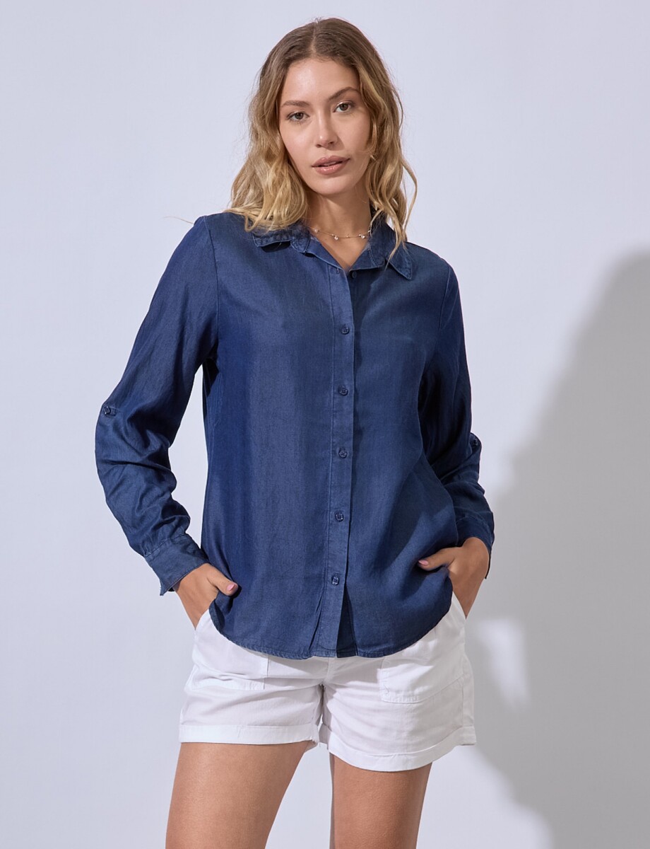 Camisa Tencel - Jean Oscuro 