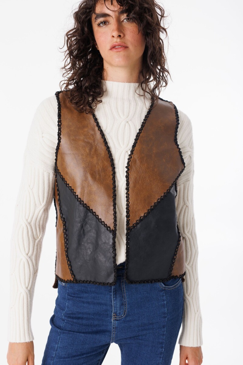 Chaleco Jinete Camel/Negro