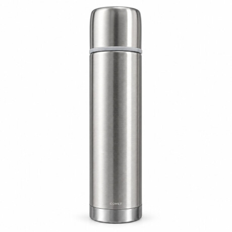 Termo Bala Acero Inoxidable 750Ml Mantiene Frío Calor Comet Plateado