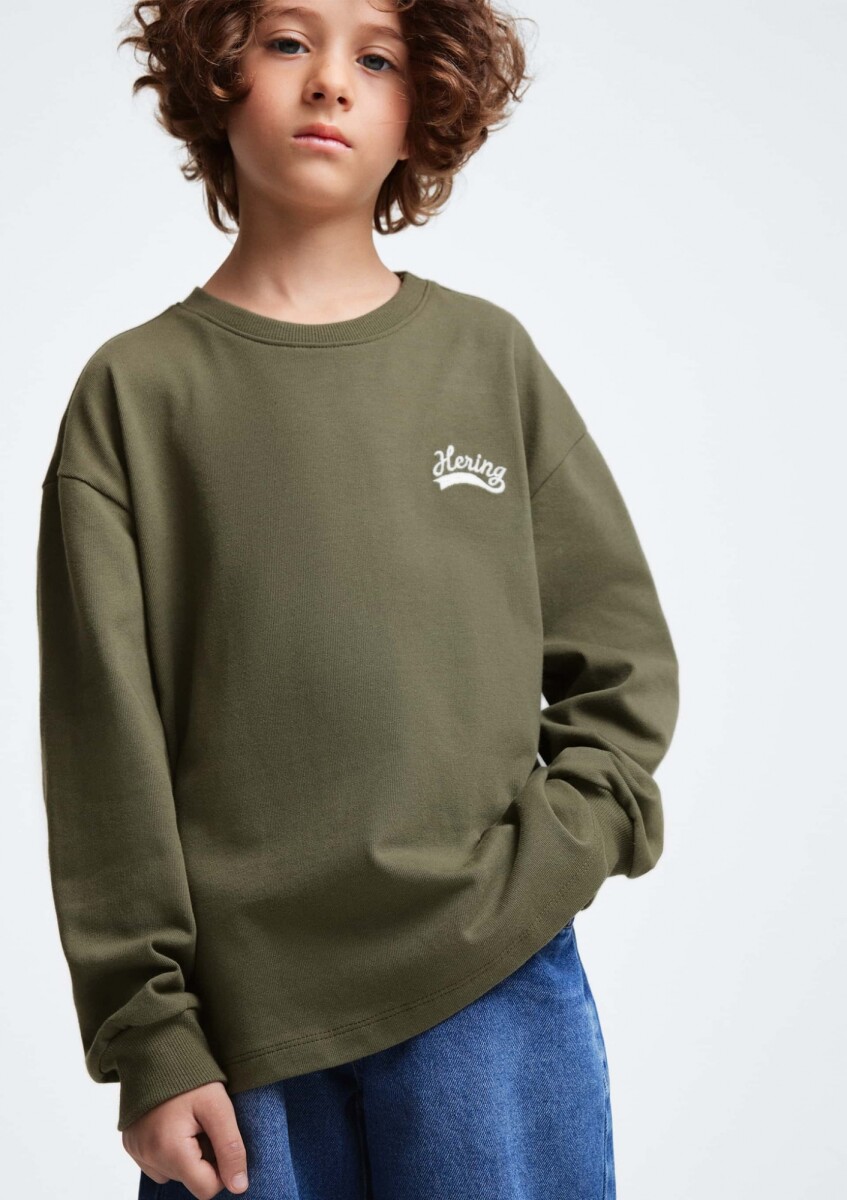 BUZO INFANTIL CON ESTAMPA - VERDE - VERDE 