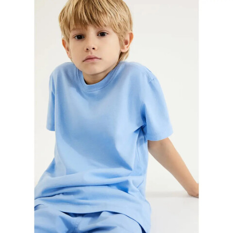 CAMISETA MM MASC AZUL CLARO