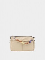 Bolso Bandolera De Nylon Con Colgante crudo