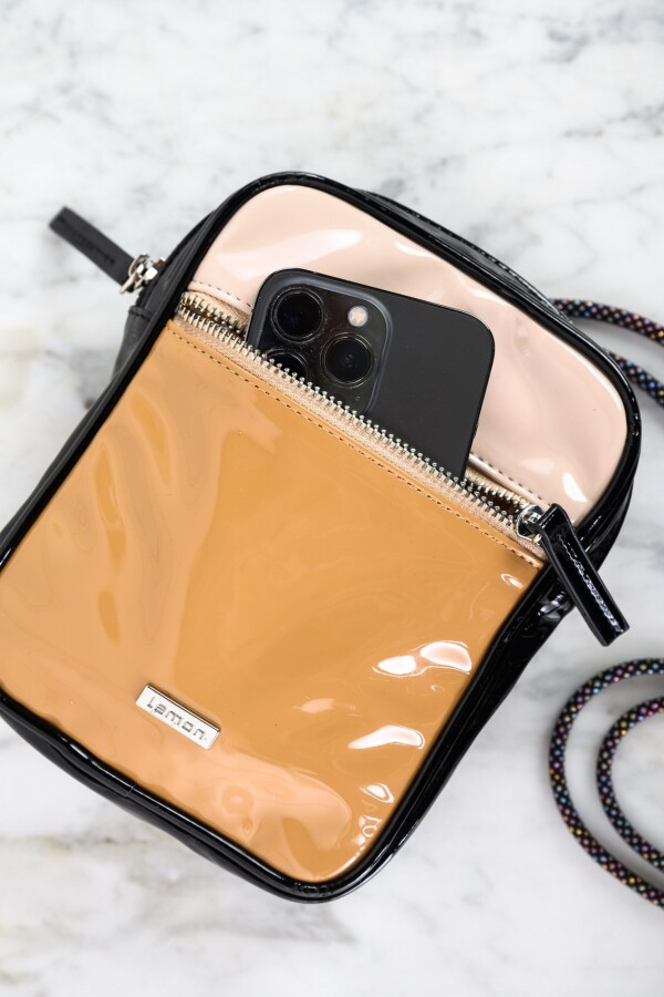 Porta Celular Charol Negro