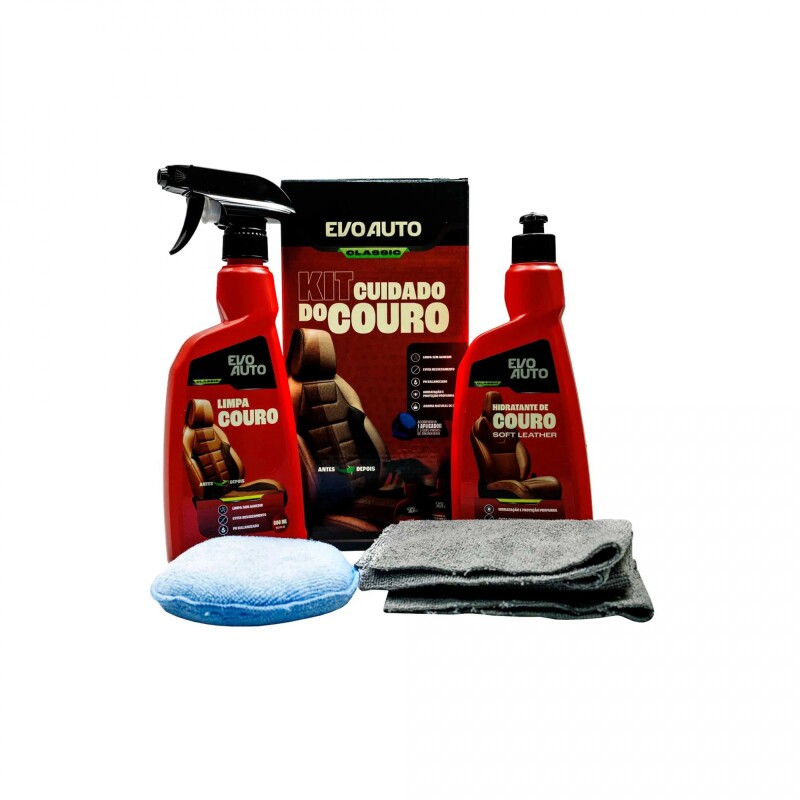 Evo Auto Kit Mantenimiento Cuero Limpieza Hidratacion Aplicador Microfibra X2 Evo Auto Kit Mantenimiento Cuero Limpieza Hidratacion Aplicador Microfibra X2