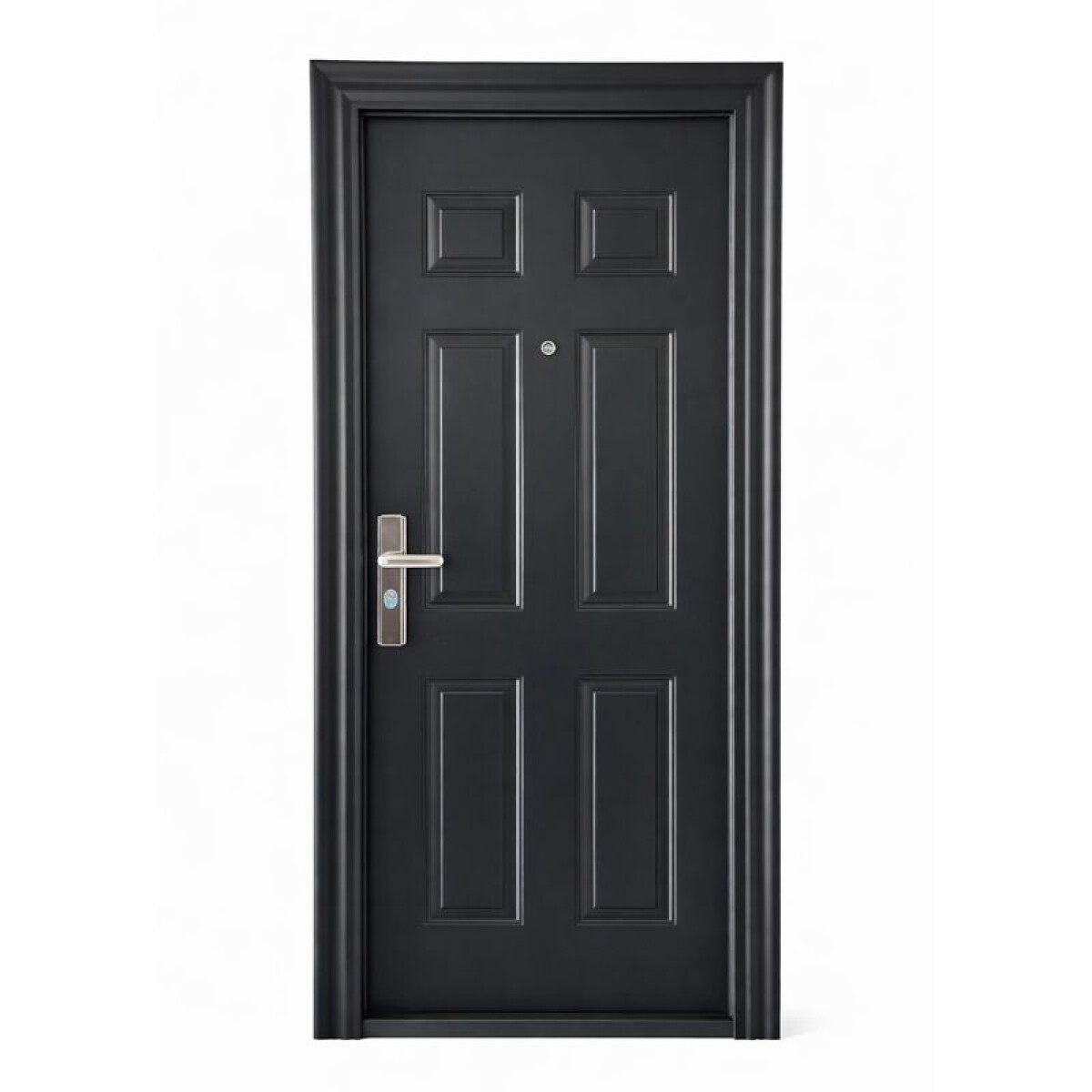 PUERTA SEMI BLINDADA 2.05 X 86 NEGRA 27 KG - DERECHA 