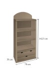 Biblioteca carton 70x35x142,5 cm. MADERA