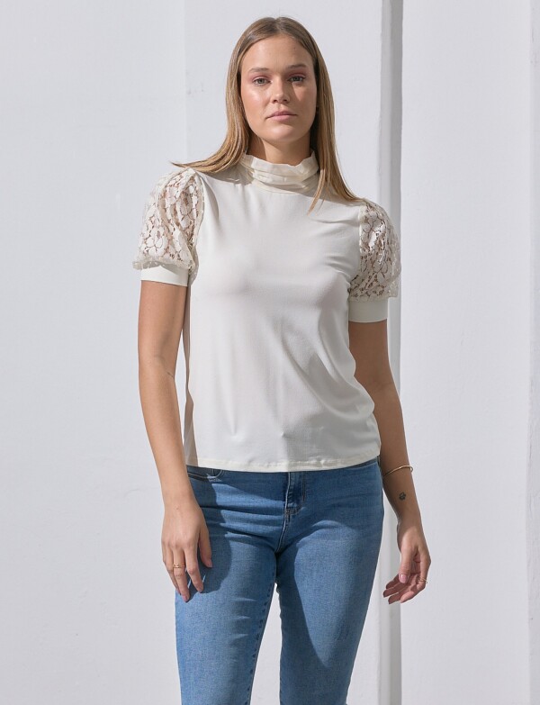Blusa Cuello Alto CRUDO