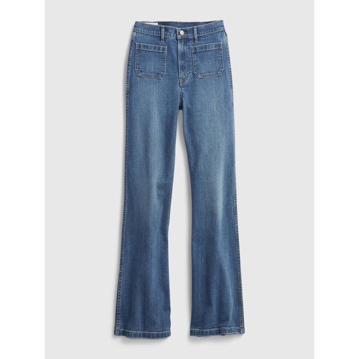 70S FLARE HR MED HERON PATCH POCKET - MEDIUM INDIGO 8 