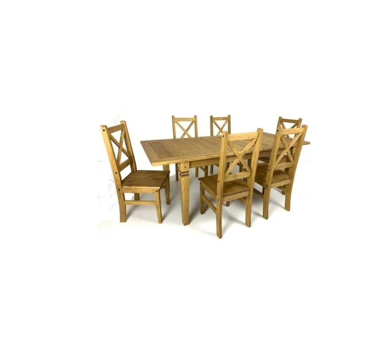 Juego Comedor Salvador Extensible 6 Sillas - Natural 