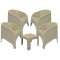 4 sillones turcos + Mesa cuadrada BEIGE