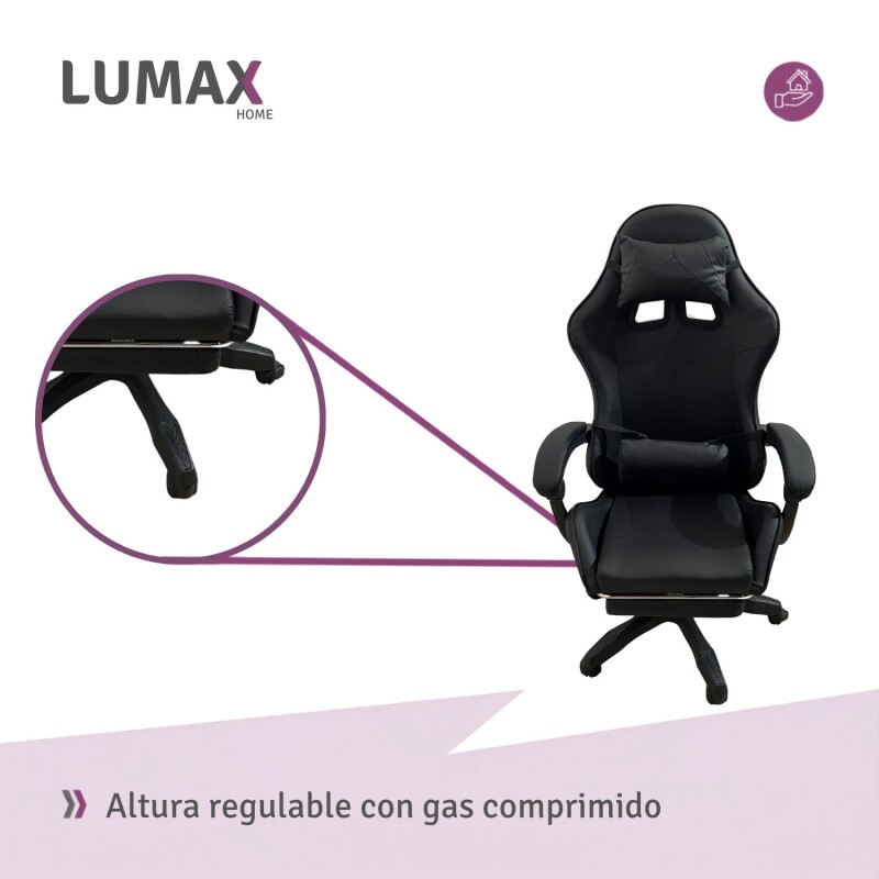 Silla Gamer Lumax Modelo ROM Negro