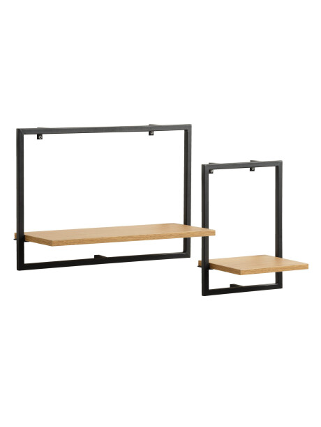Estante pared TRAPPEDAL 2uds color roble Estante pared TRAPPEDAL 2uds color roble