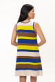 Vestido Araza Azul/Lima/Marrón